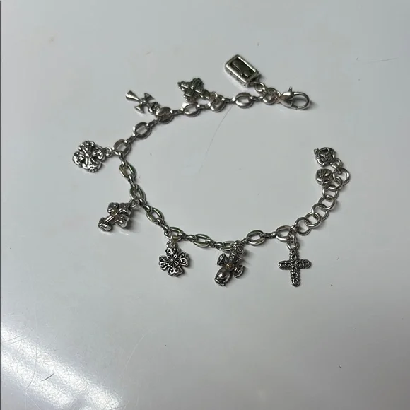 Brighton Silver Cross Charm Bracelet - Picture 1 of 6